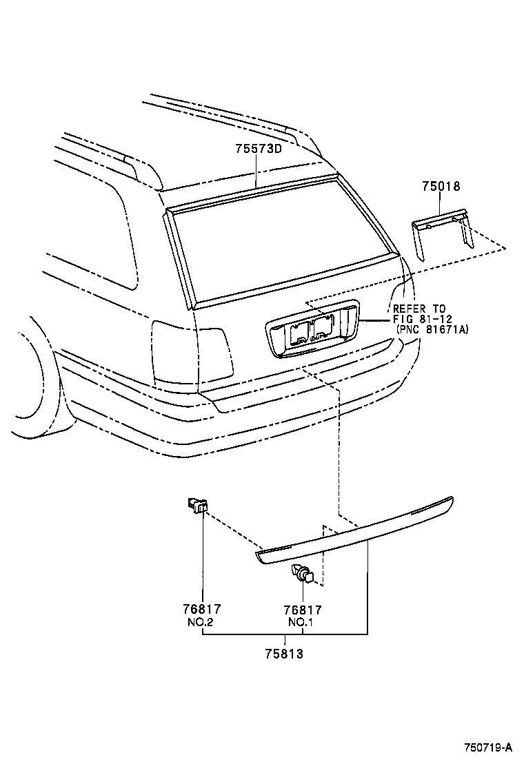  CROWN CROWN MAJESTA |  REAR MOULDING