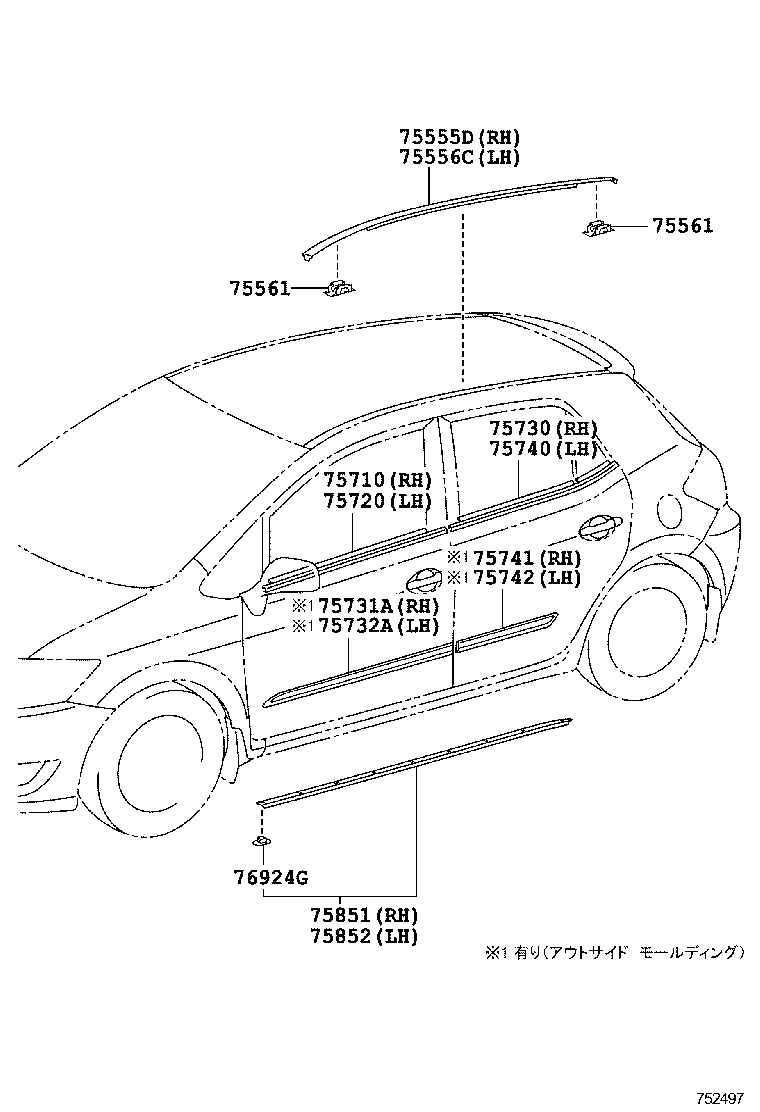  AURIS |  SIDE MOULDING