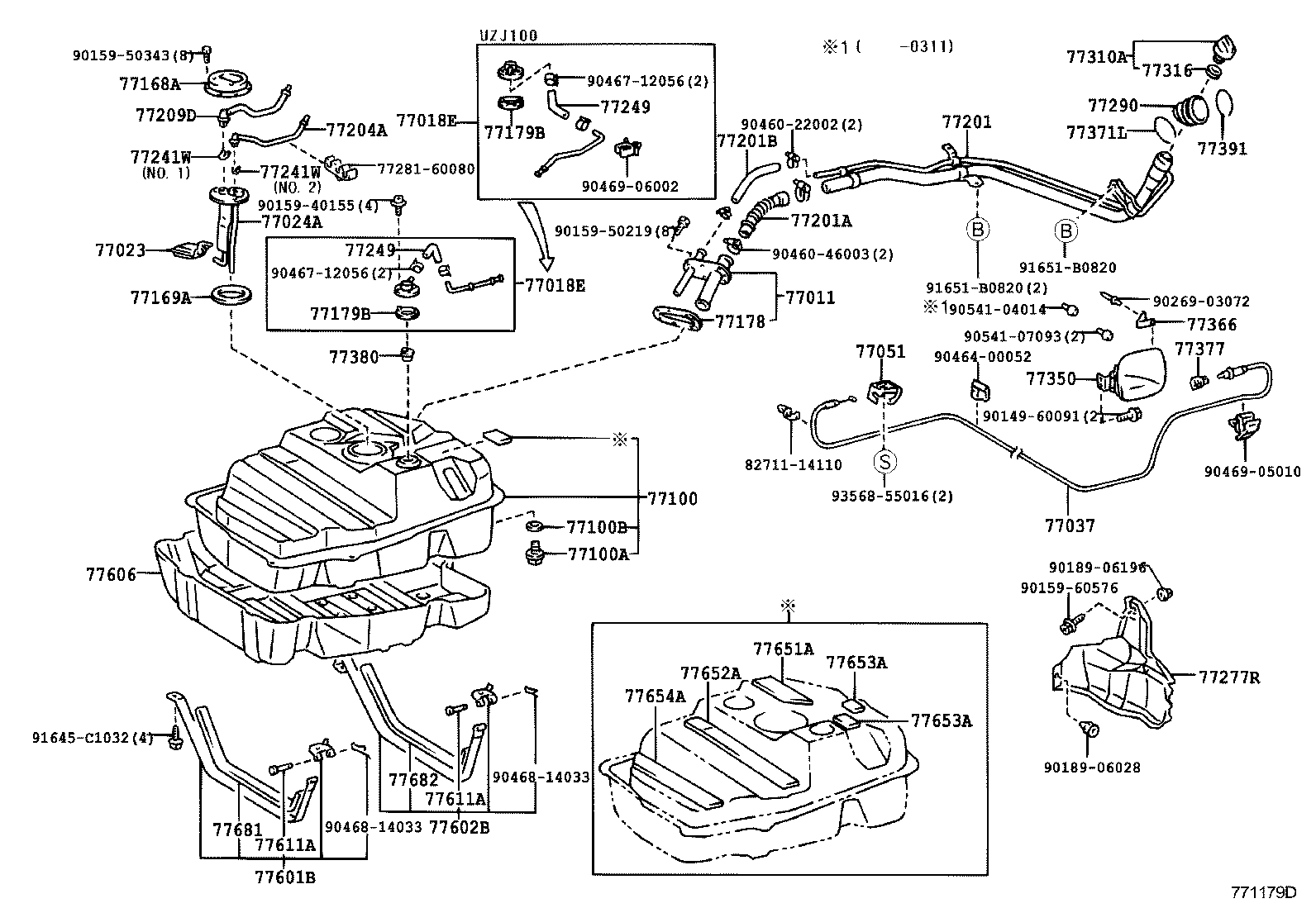  LAND CRUISER 100 |  FUEL TANK TUBE