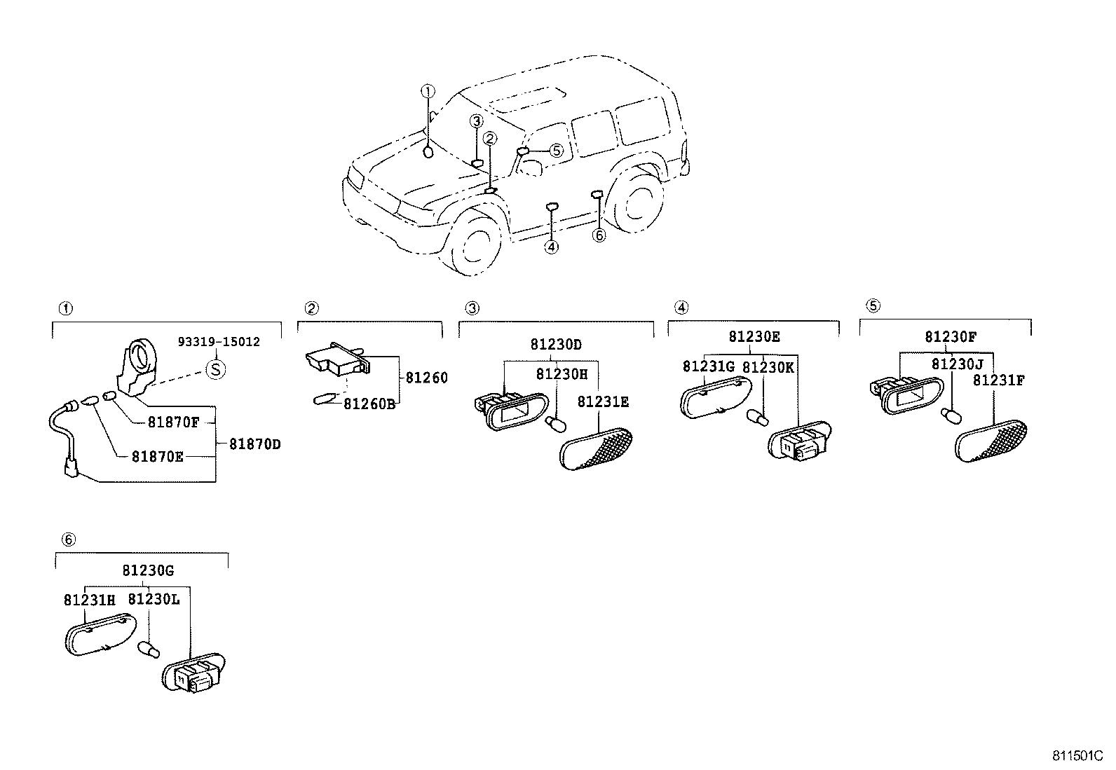  LAND CRUISER 100 |  INTERIOR LAMP