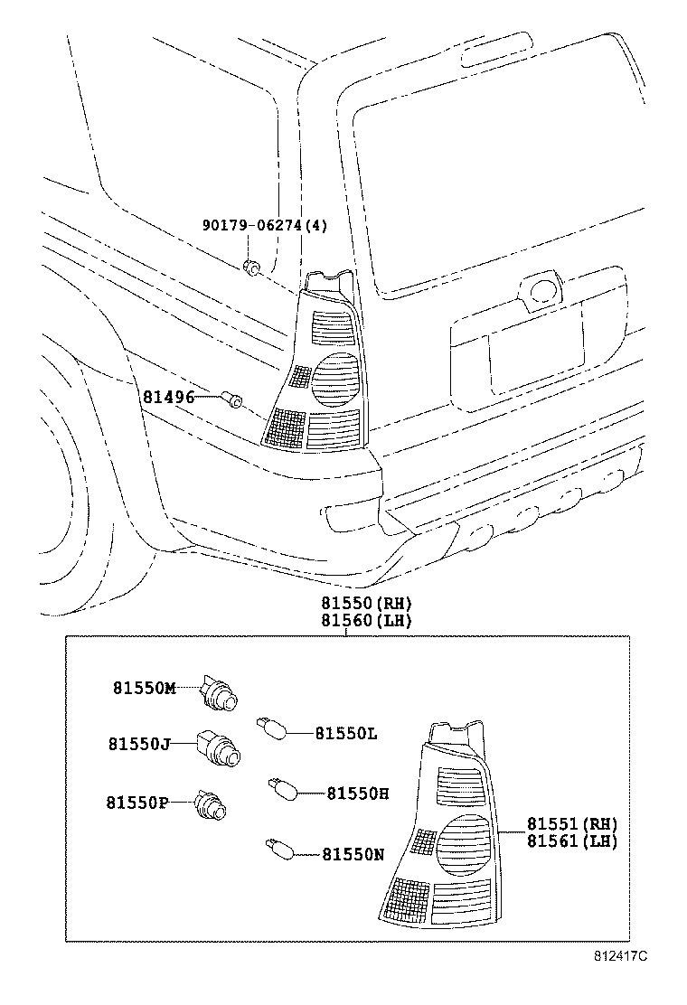  HILUX SURF |  REAR COMBINATION LAMP