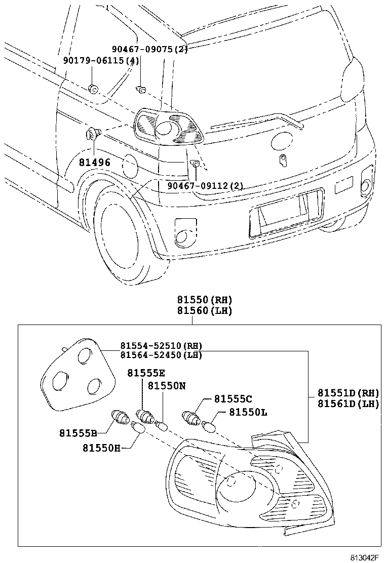  PORTE |  REAR COMBINATION LAMP