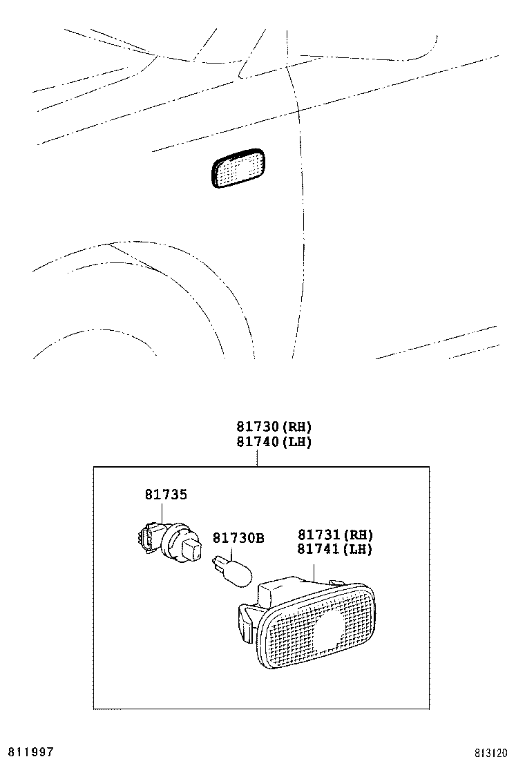  PREMIO ALLION |  SIDE TURN SIGNAL LAMP OUTER MIRROR LAMP