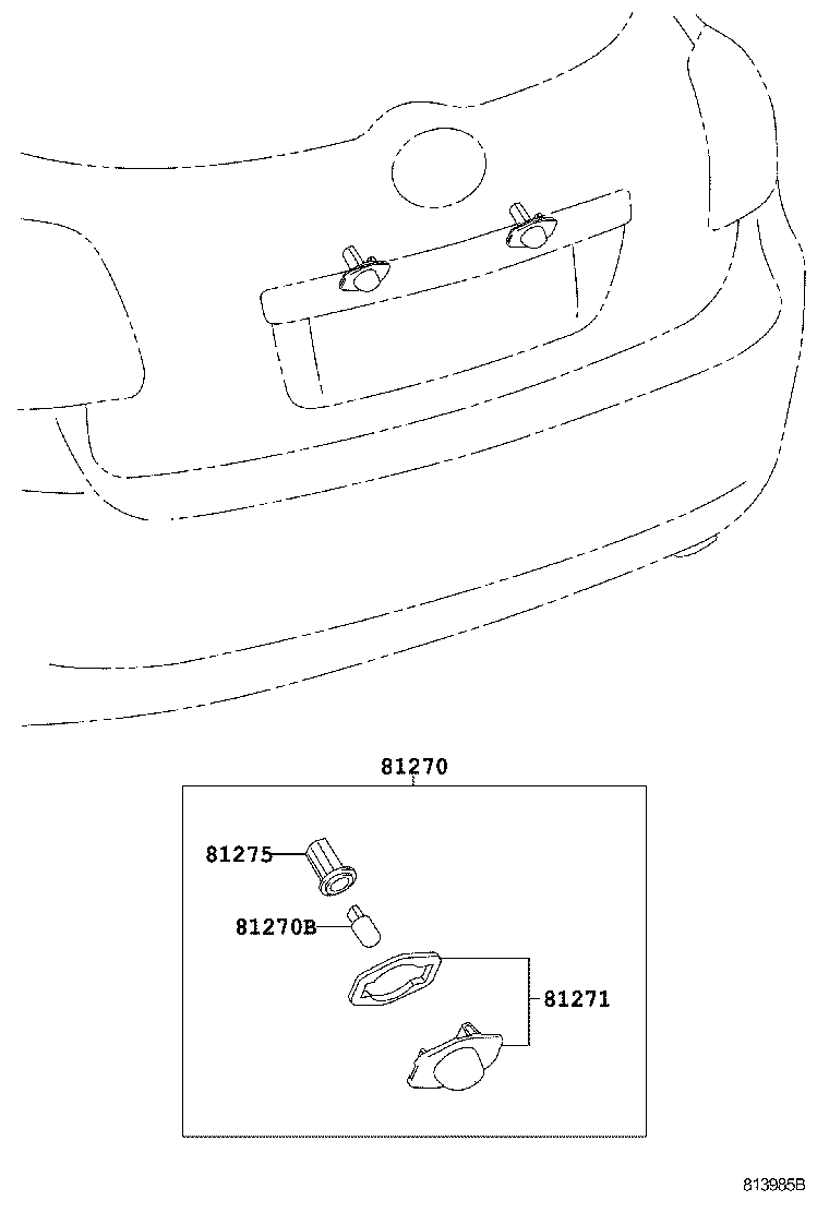  AURIS |  REAR LICENSE PLATE LAMP