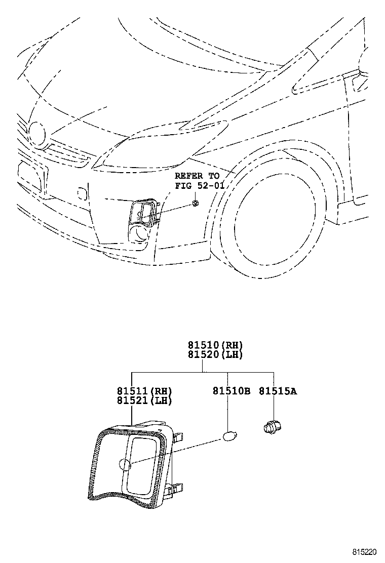  PRIUS PLUG IN LEASE |  FRONT TURN SIGNAL LAMP