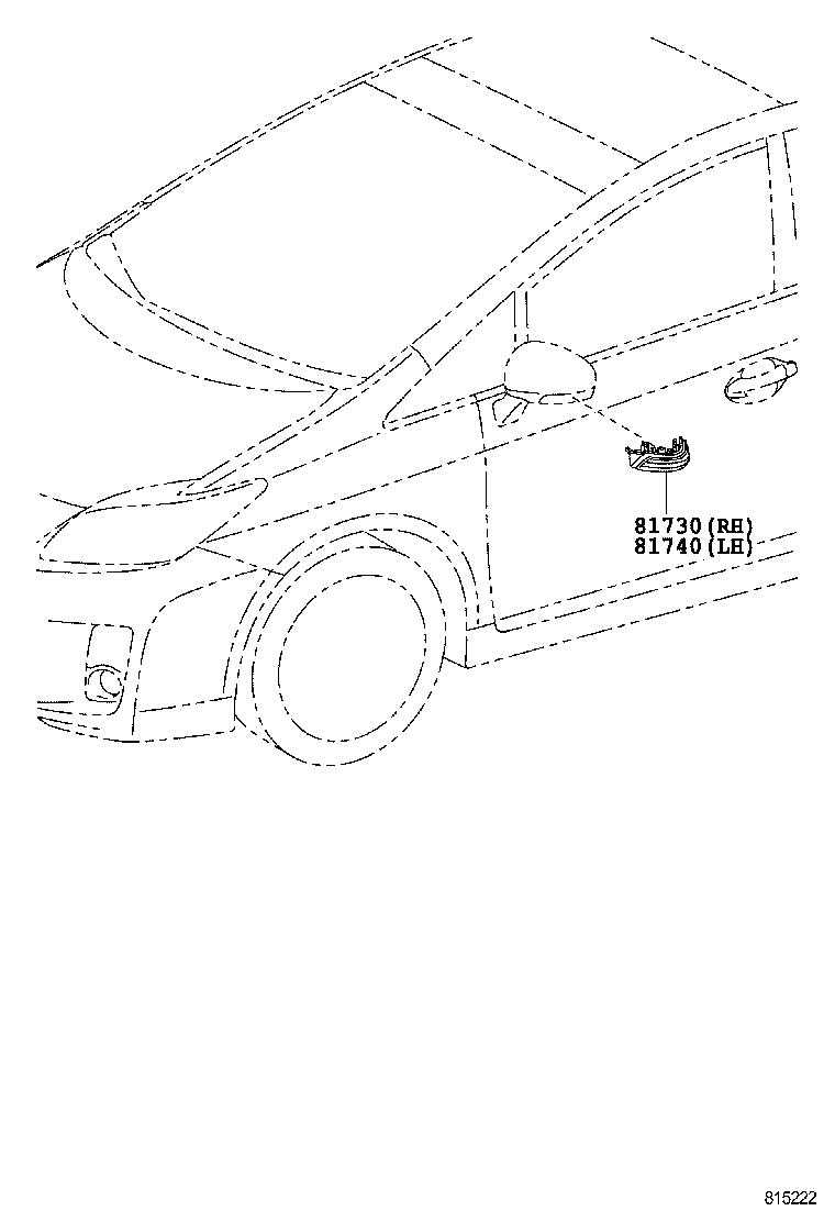  PRIUS PLUG IN LEASE |  SIDE TURN SIGNAL LAMP OUTER MIRROR LAMP