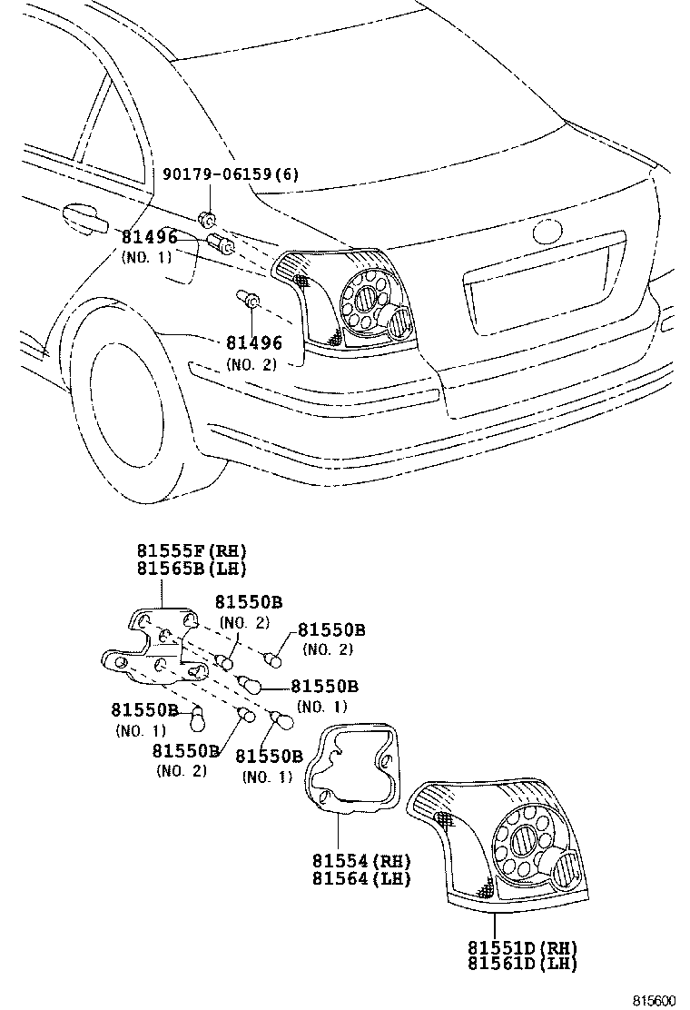  AVENSIS |  REAR COMBINATION LAMP