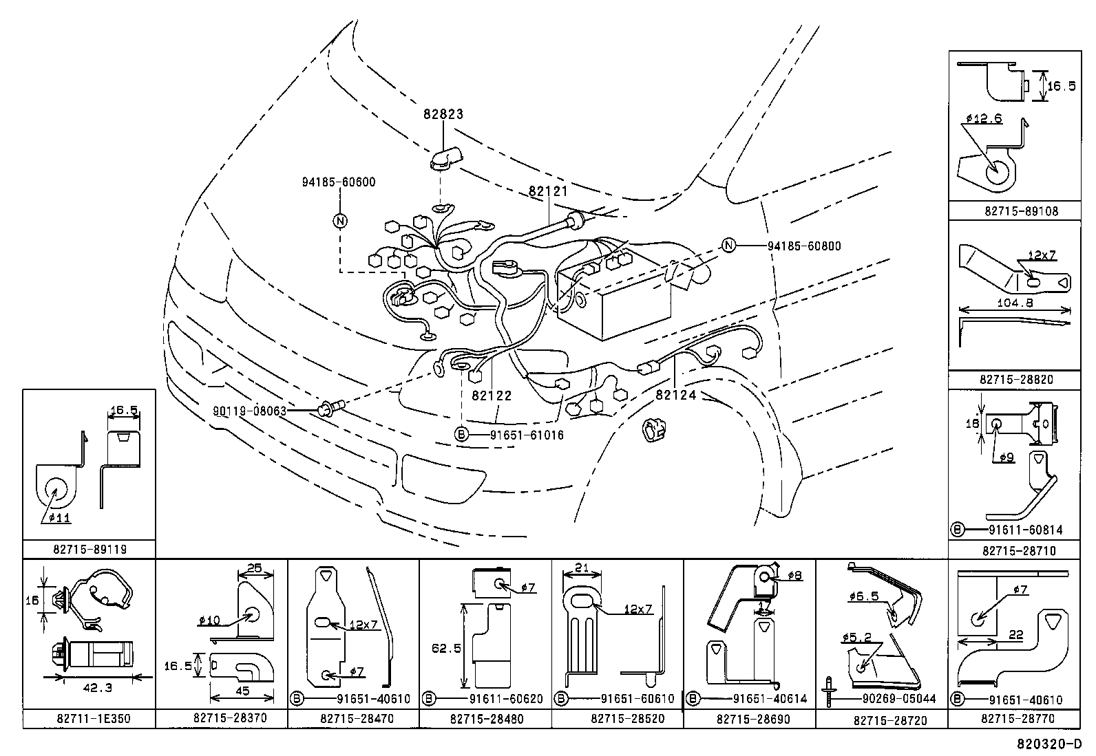  LITE TOWNACE NOAH V |  WIRING CLAMP