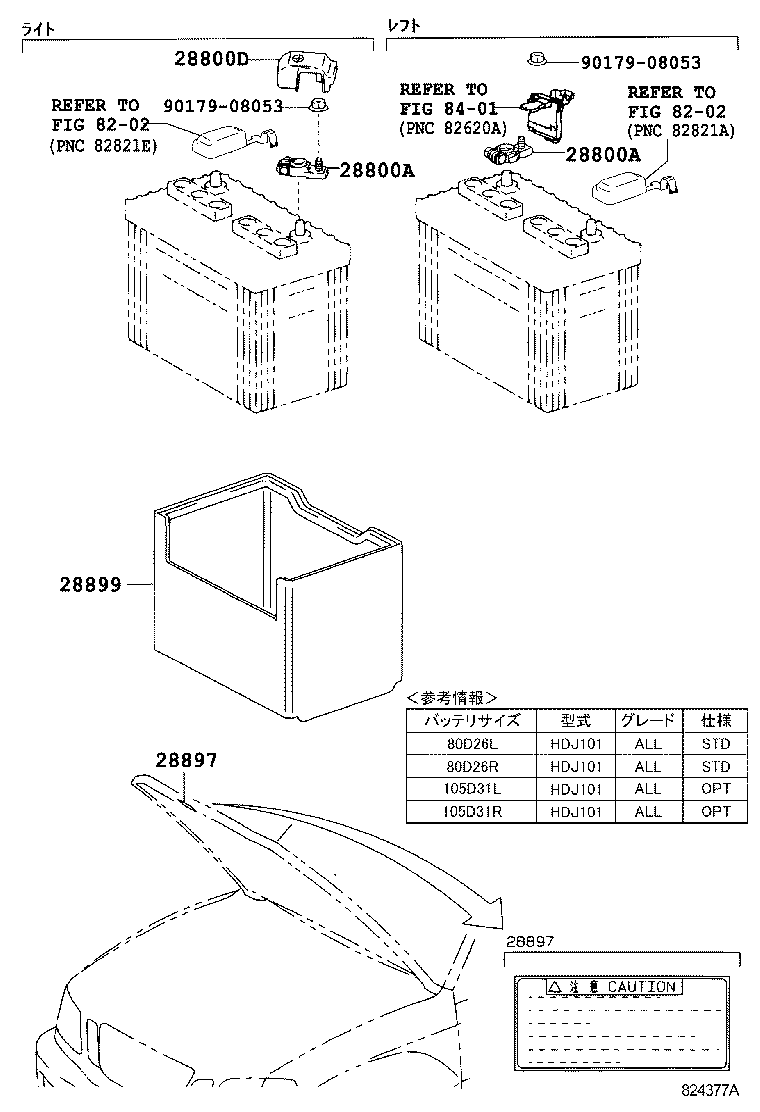  LAND CRUISER 100 |  BATTERY BATTERY CABLE