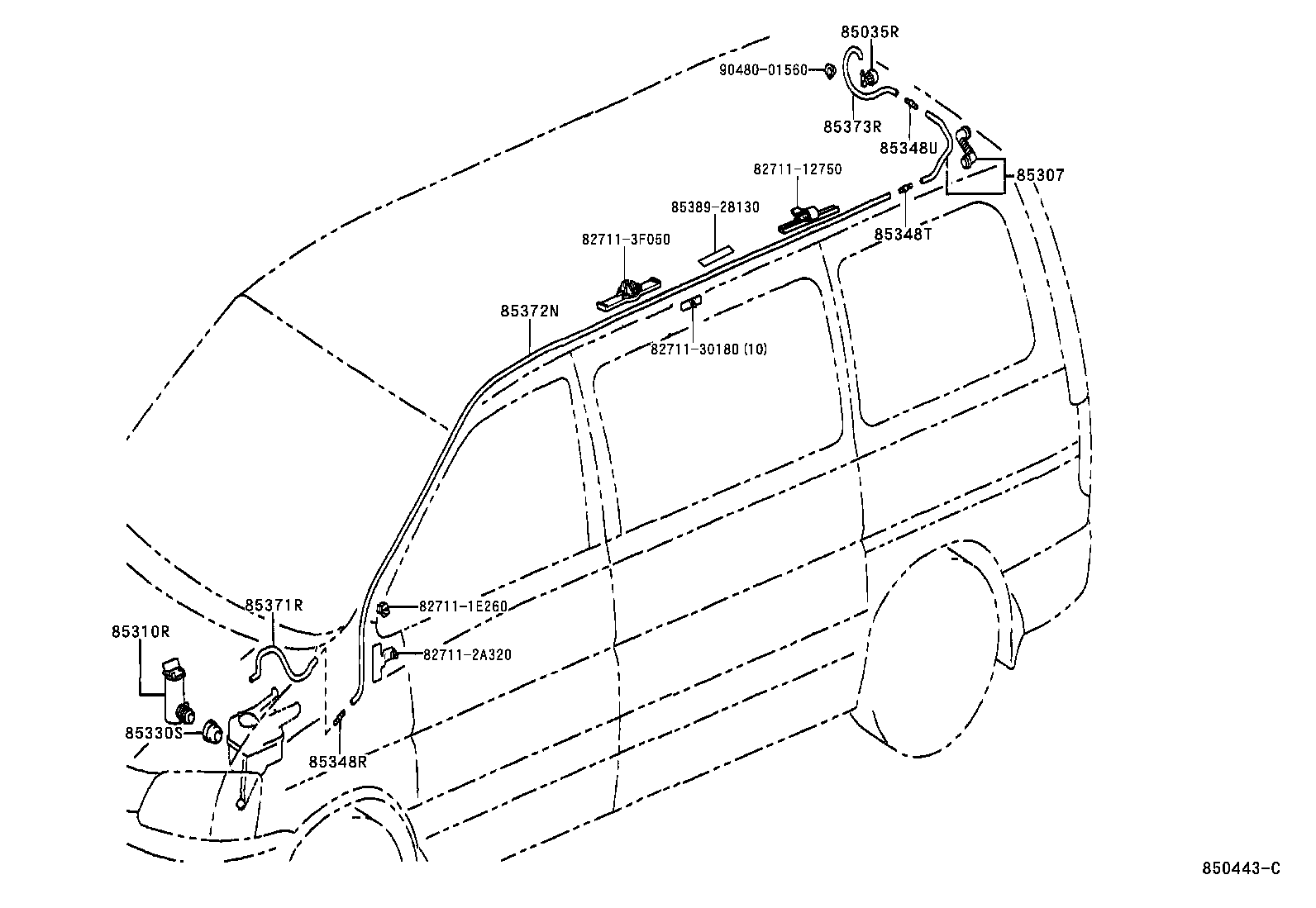  LITE TOWNACE NOAH V |  REAR WASHER