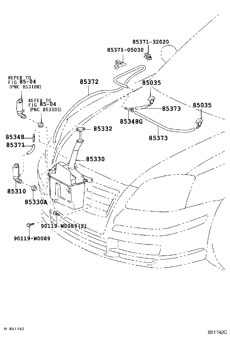  AVENSIS |  WINDSHIELD WASHER