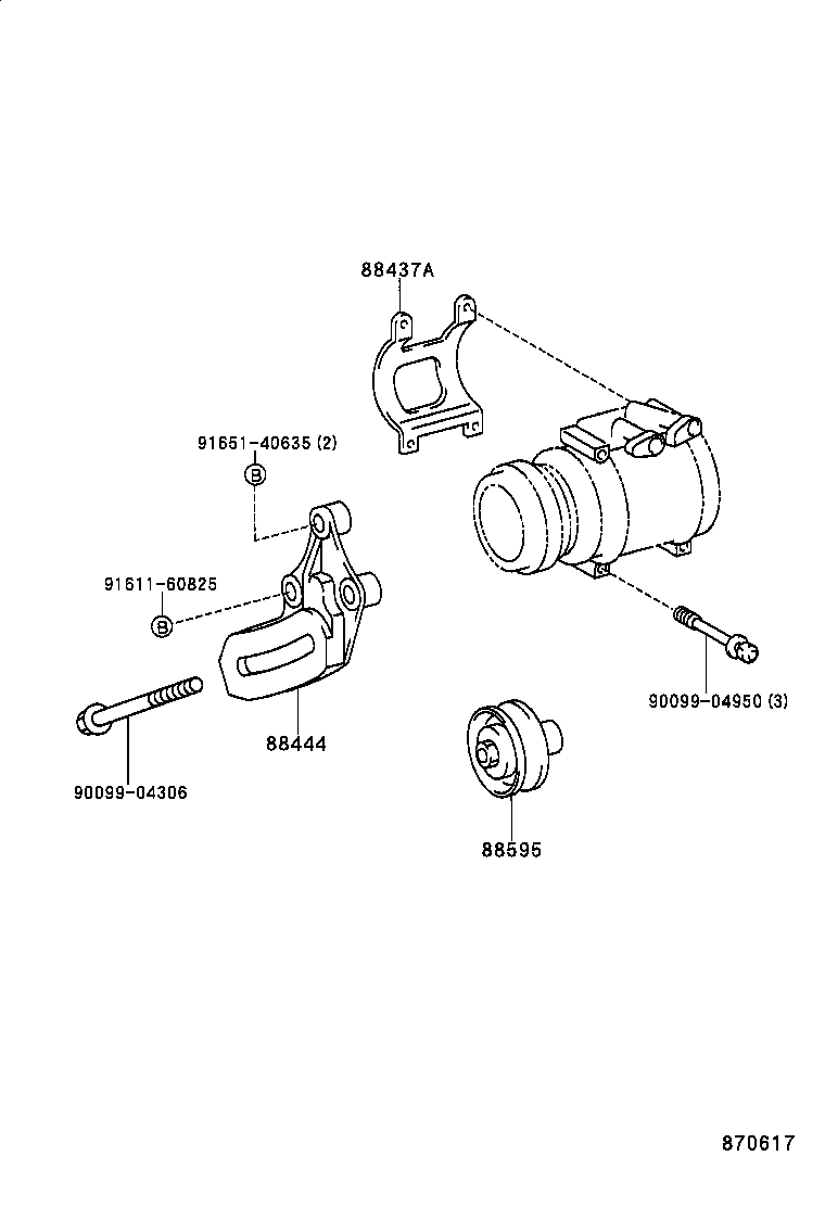  LITE TOWNACE NOAH V |  HEATING AIR CONDITIONING COMPRESSOR