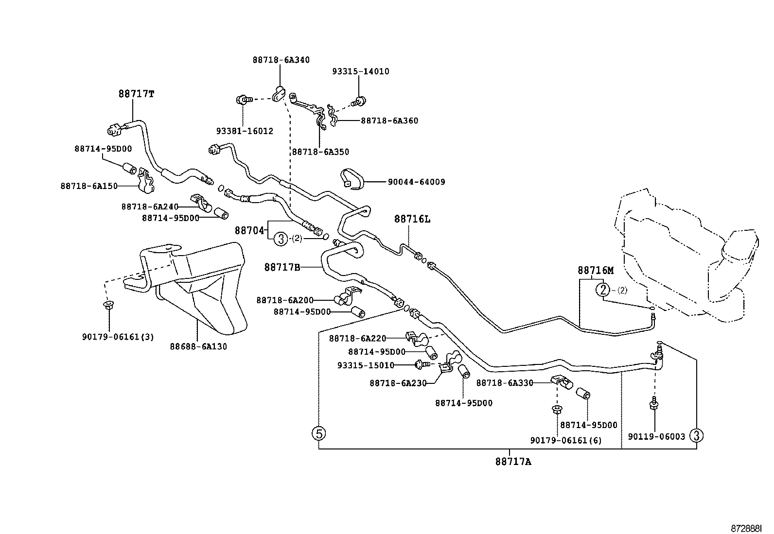  LAND CRUISER 100 |  HEATING AIR CONDITIONING COOLER PIPING