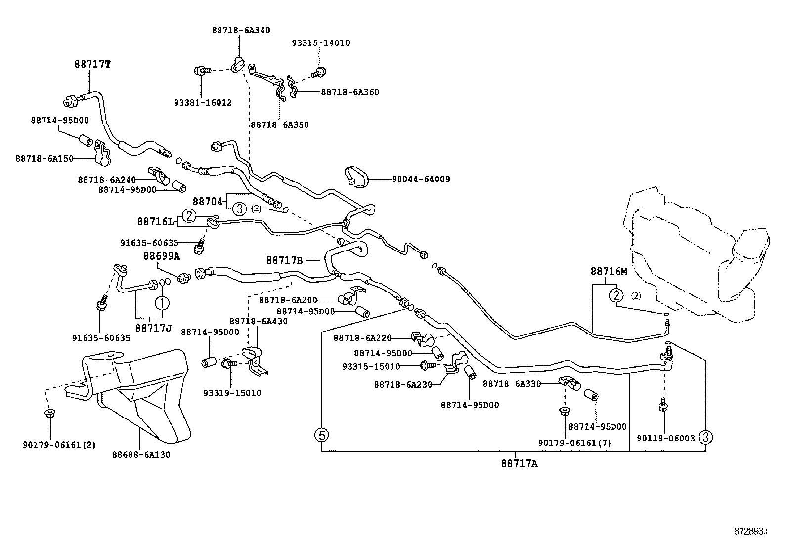  LAND CRUISER 100 |  HEATING AIR CONDITIONING COOLER PIPING