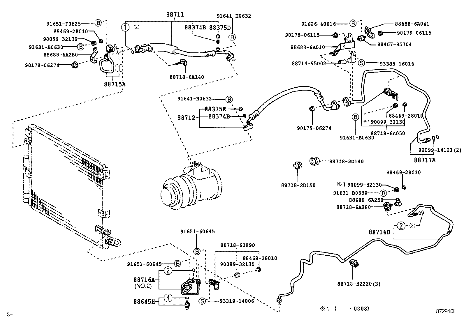  LAND CRUISER 100 |  HEATING AIR CONDITIONING COOLER PIPING