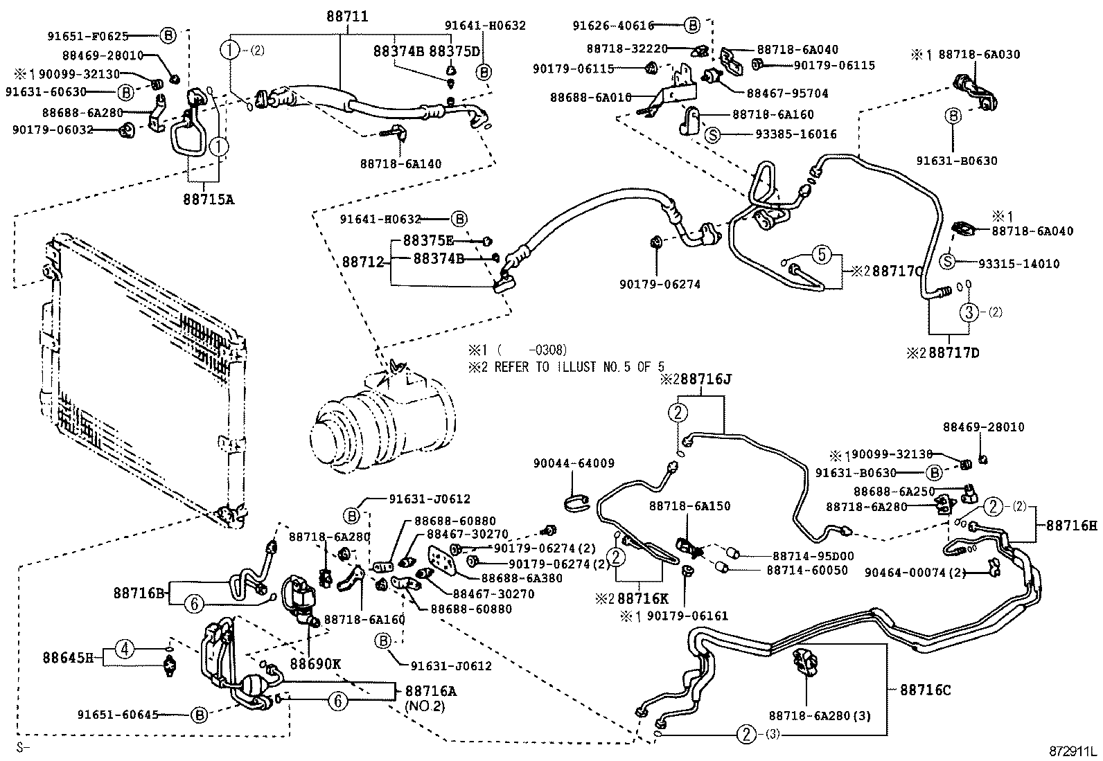  LAND CRUISER 100 |  HEATING AIR CONDITIONING COOLER PIPING