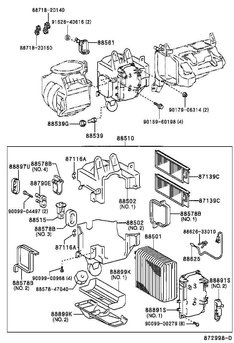  LAND CRUISER 100 |  HEATING AIR CONDITIONING COOLER UNIT