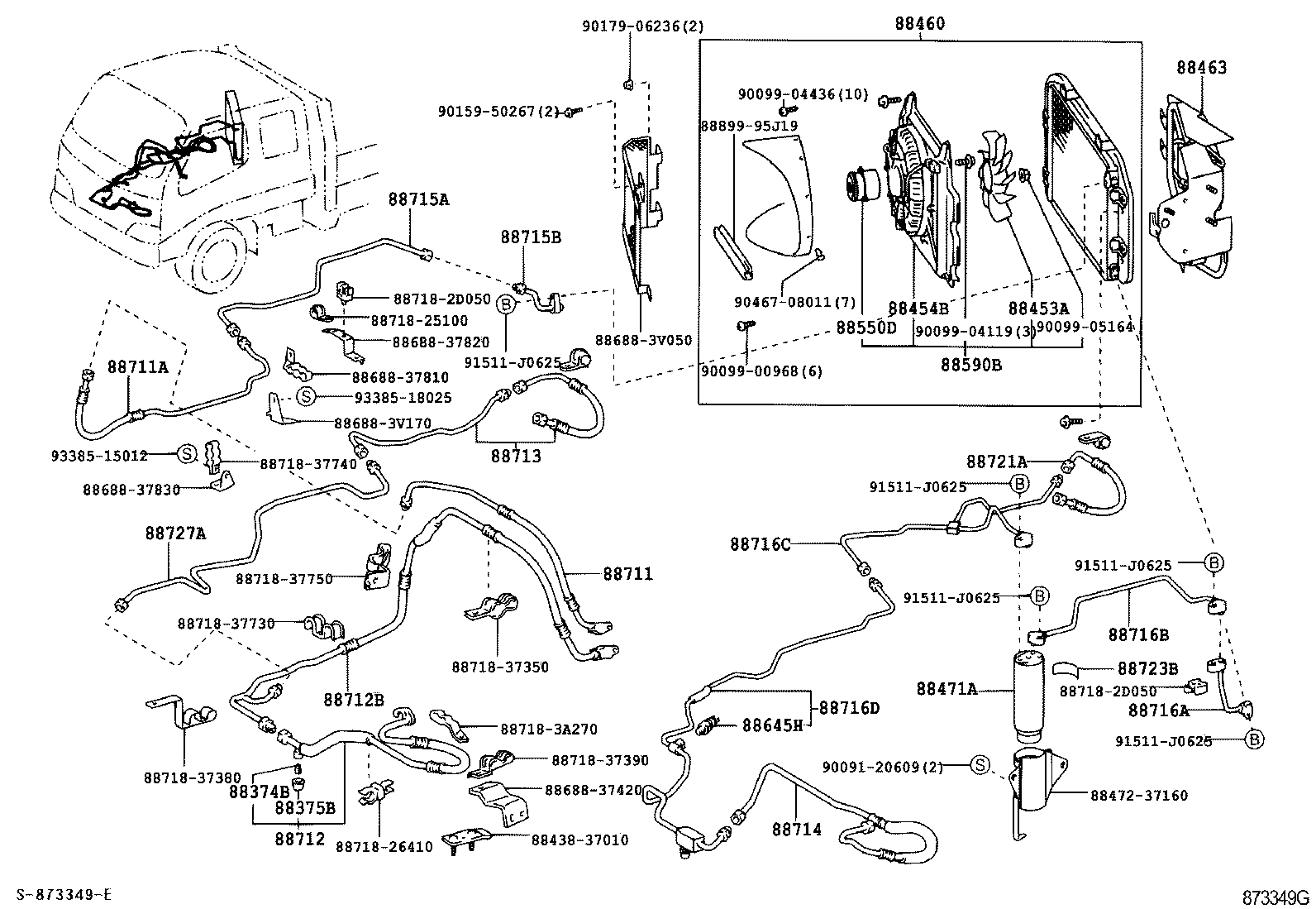  DYNA TOYOACE |  HEATING AIR CONDITIONING COOLER PIPING