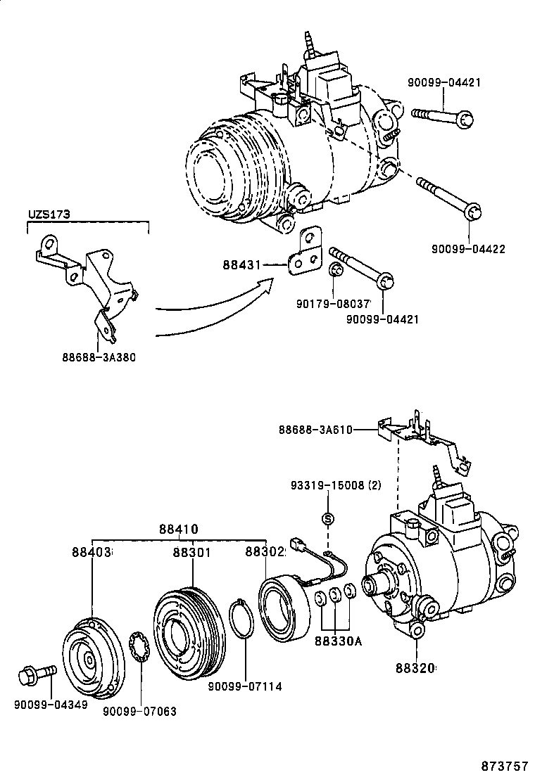  CROWN CROWN MAJESTA |  HEATING AIR CONDITIONING COMPRESSOR