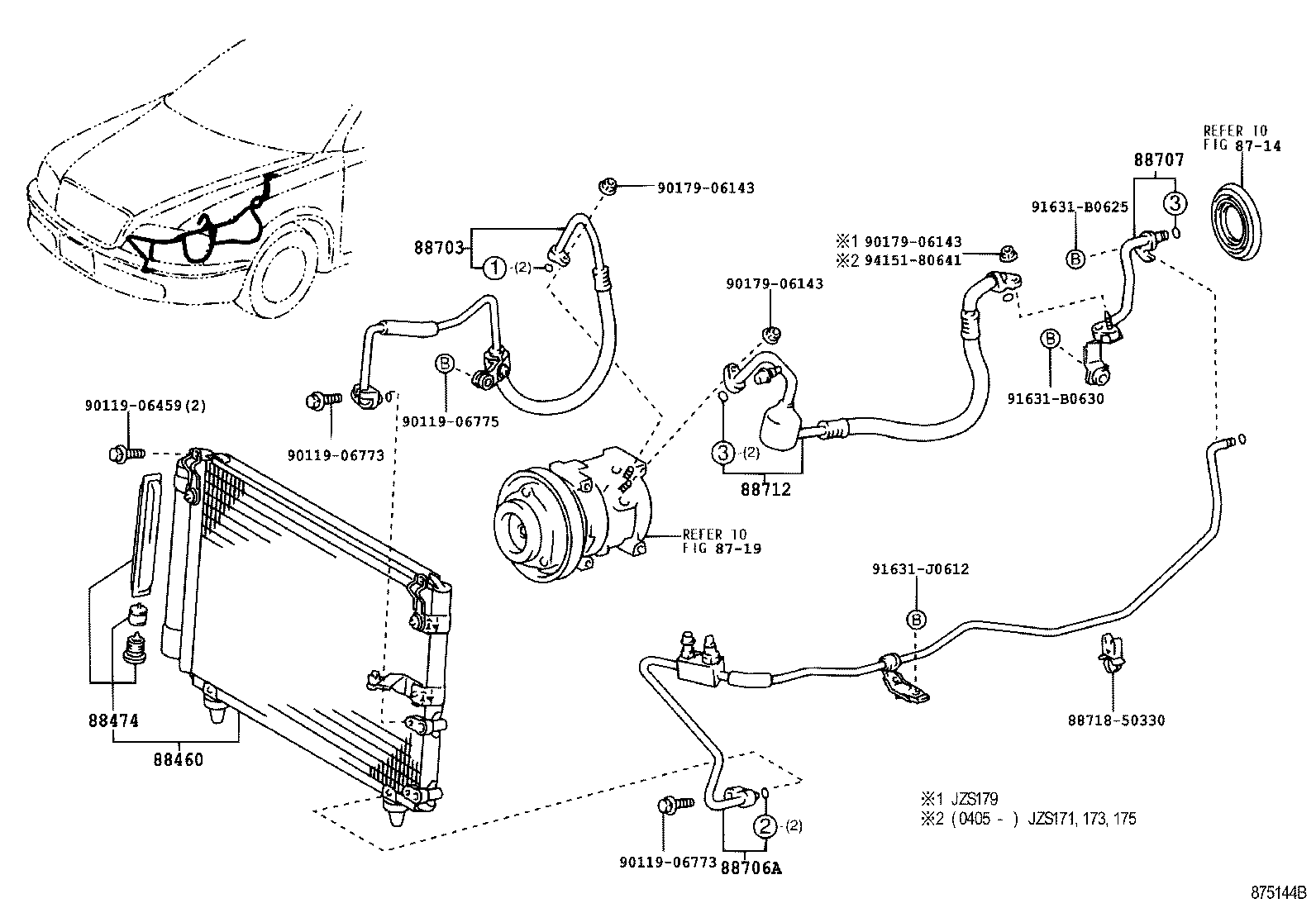  CROWN CROWN MAJESTA |  HEATING AIR CONDITIONING COOLER PIPING