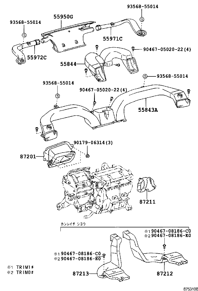  PREMIO ALLION |  HEATING AIR CONDITIONING CONTROL AIR DUCT