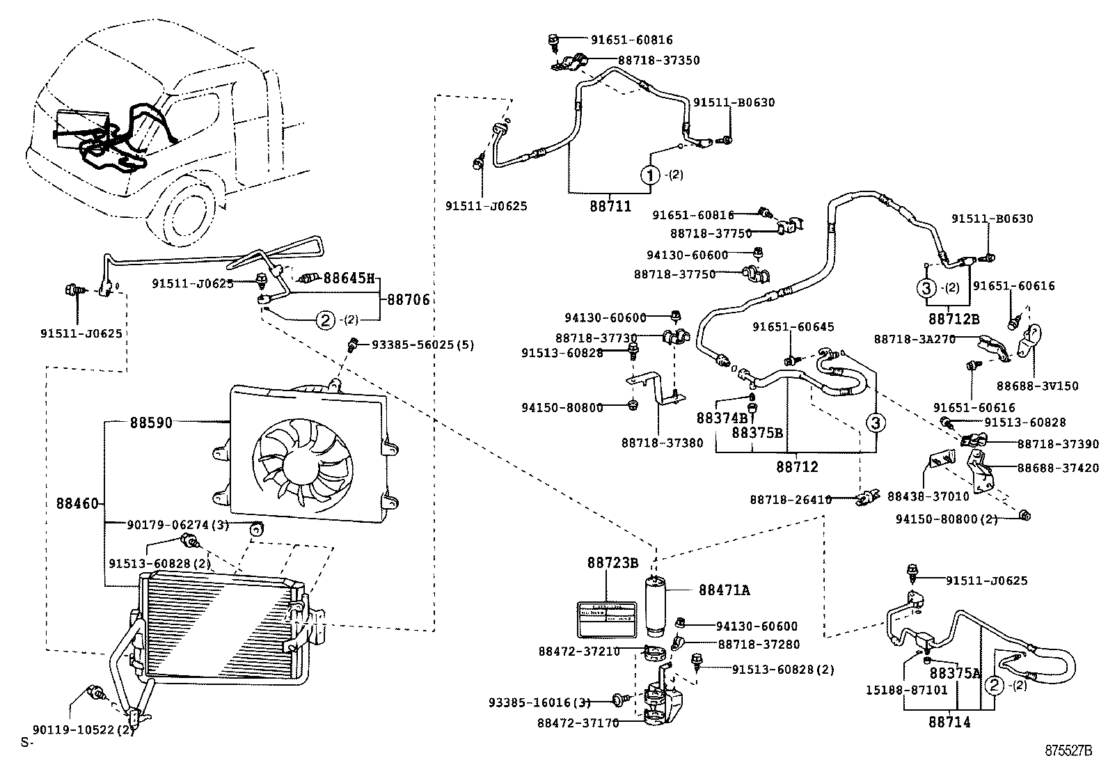  DYNA TOYOACE |  HEATING AIR CONDITIONING COOLER PIPING