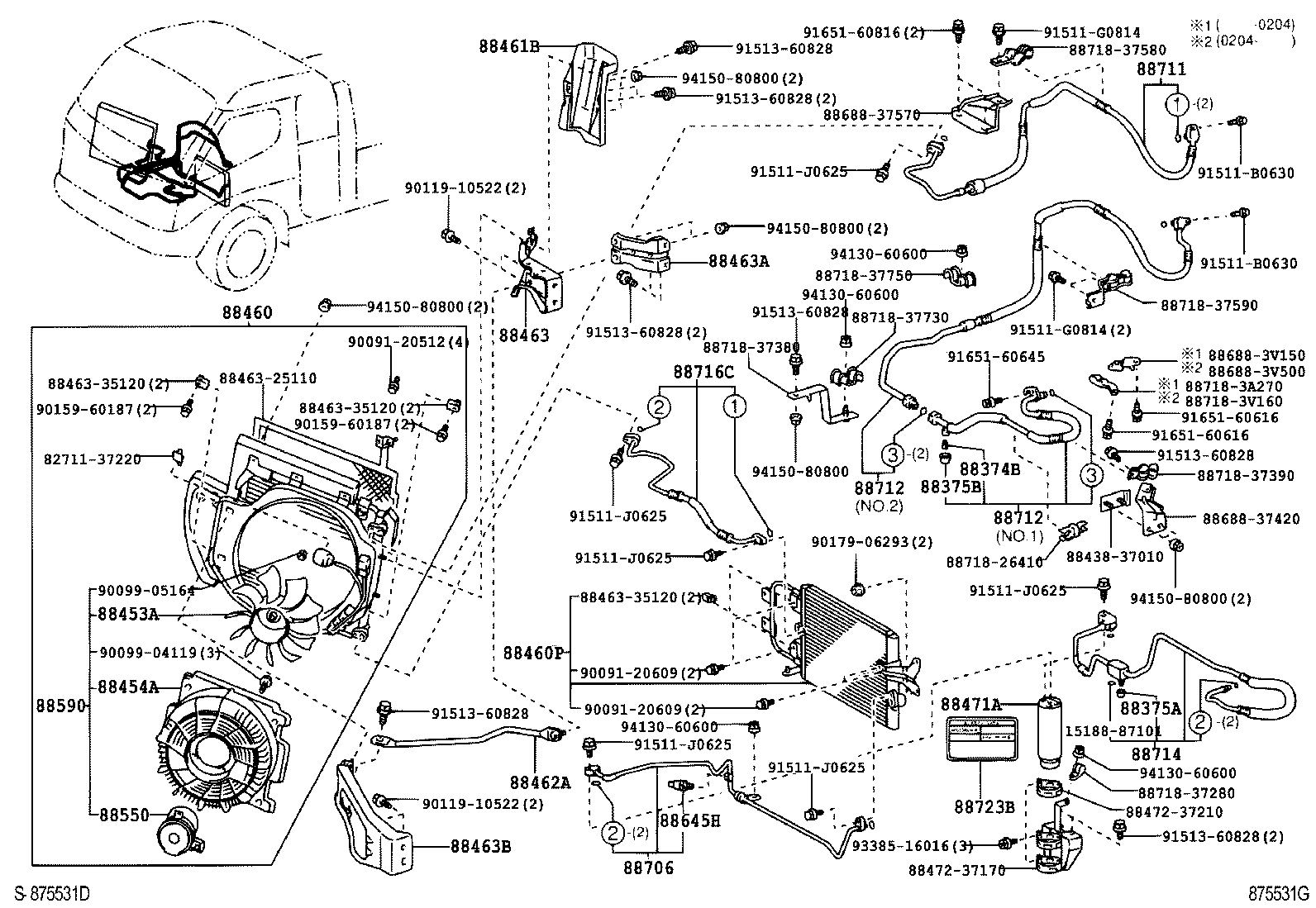  DYNA TOYOACE |  HEATING AIR CONDITIONING COOLER PIPING