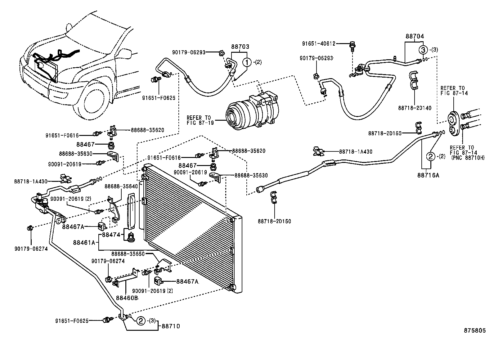  LAND CRUISER PRADO |  HEATING AIR CONDITIONING COOLER PIPING