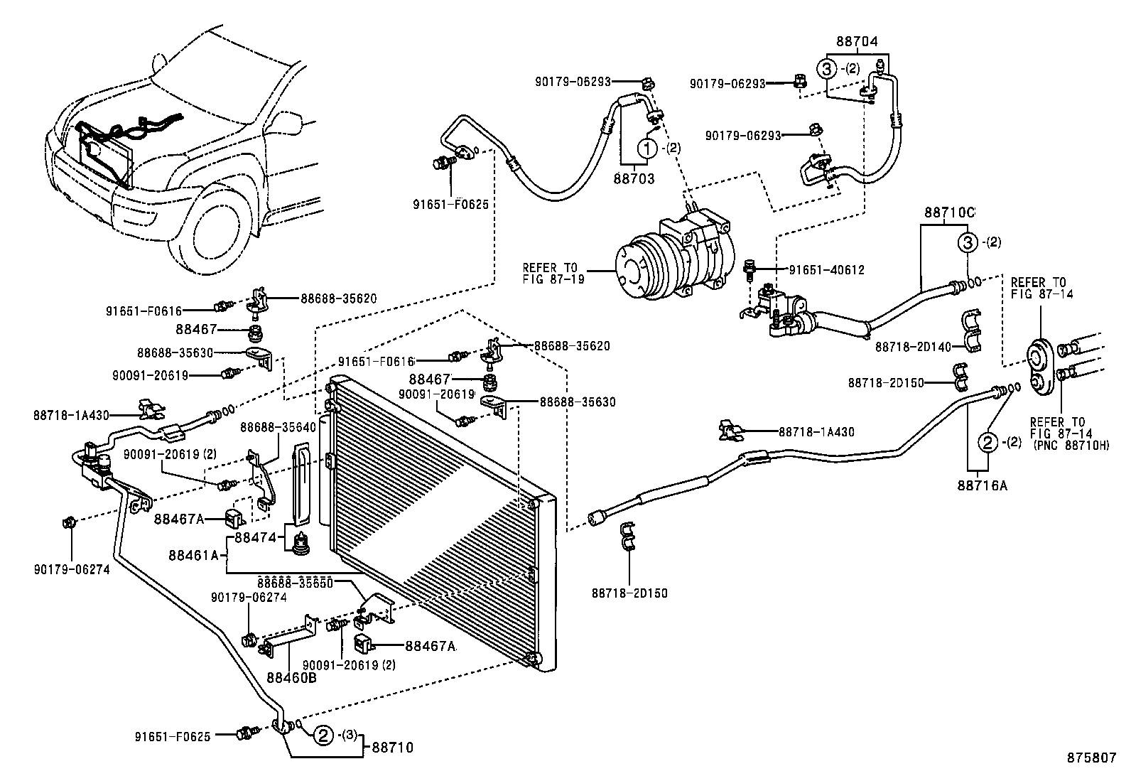  LAND CRUISER PRADO |  HEATING AIR CONDITIONING COOLER PIPING
