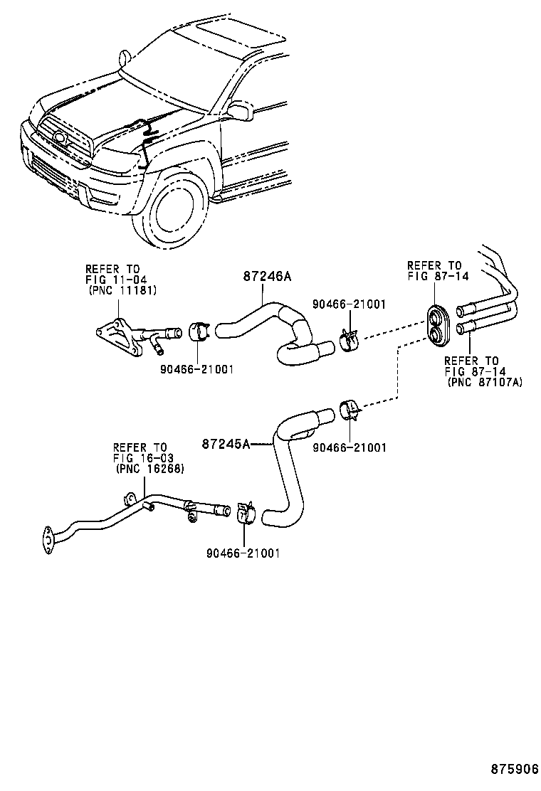  HILUX SURF |  HEATING AIR CONDITIONING WATER PIPING