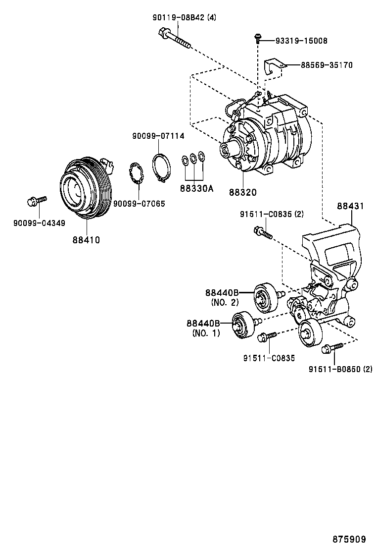  HILUX SURF |  HEATING AIR CONDITIONING COMPRESSOR