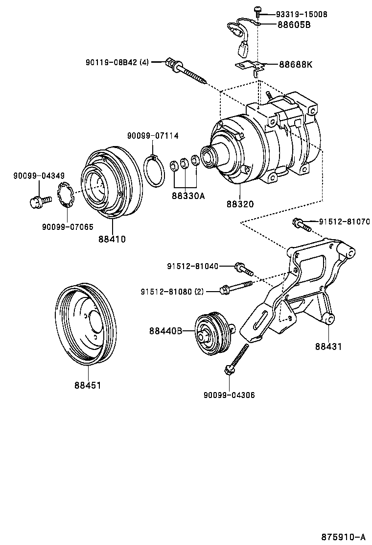  HILUX SURF |  HEATING AIR CONDITIONING COMPRESSOR