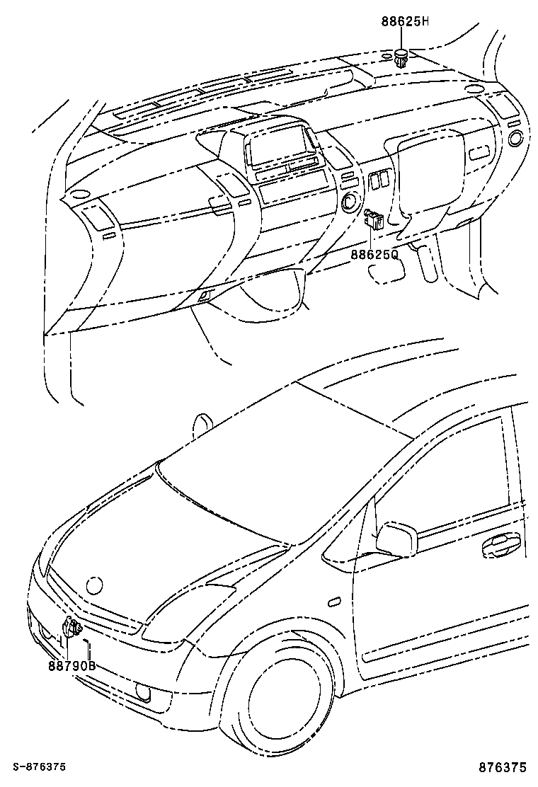  PRIUS |  HEATING AIR CONDITIONING CONTROL AIR DUCT