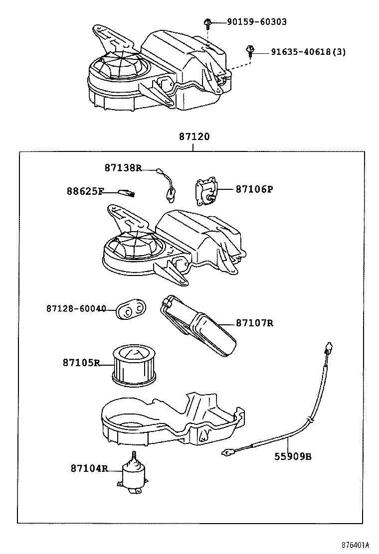  LAND CRUISER 100 |  HEATING AIR CONDITIONING HEATER UNIT BLOWER