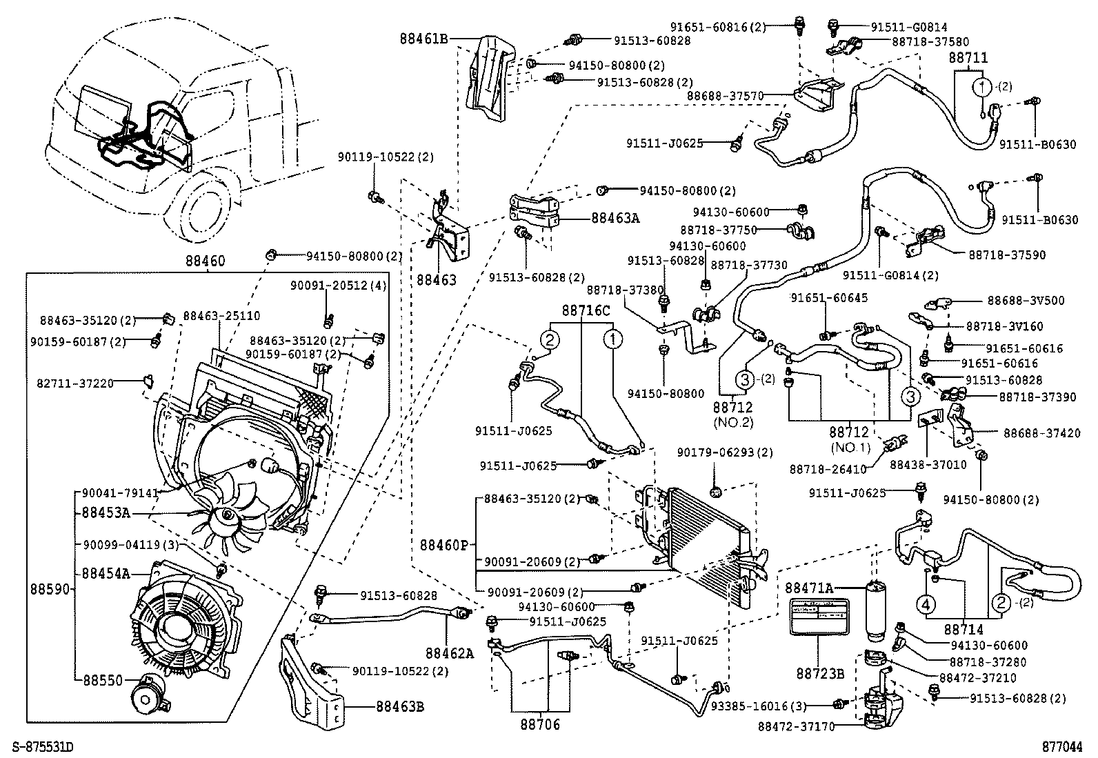  DYNA TOYOACE |  HEATING AIR CONDITIONING COOLER PIPING