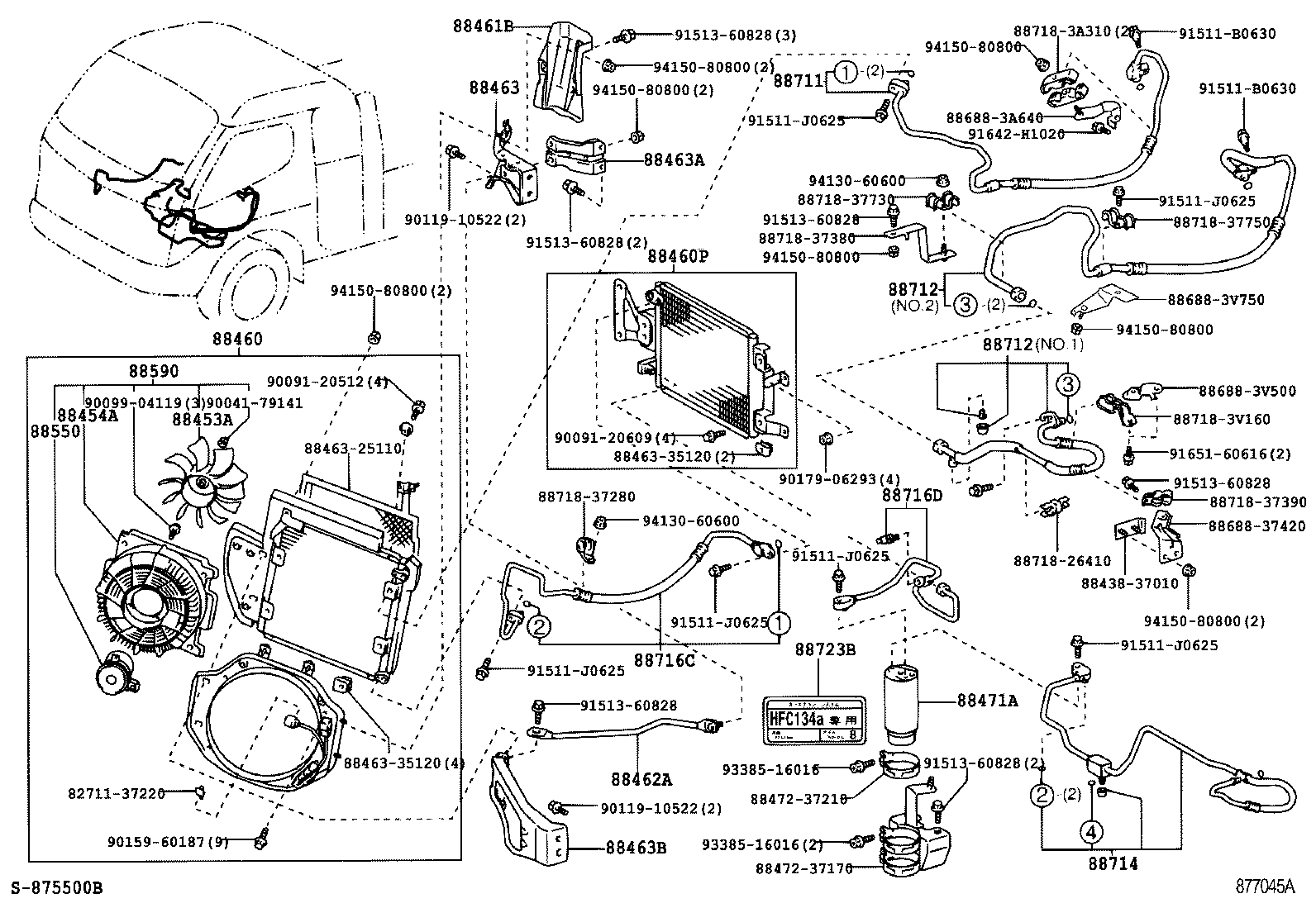  DYNA TOYOACE |  HEATING AIR CONDITIONING COOLER PIPING