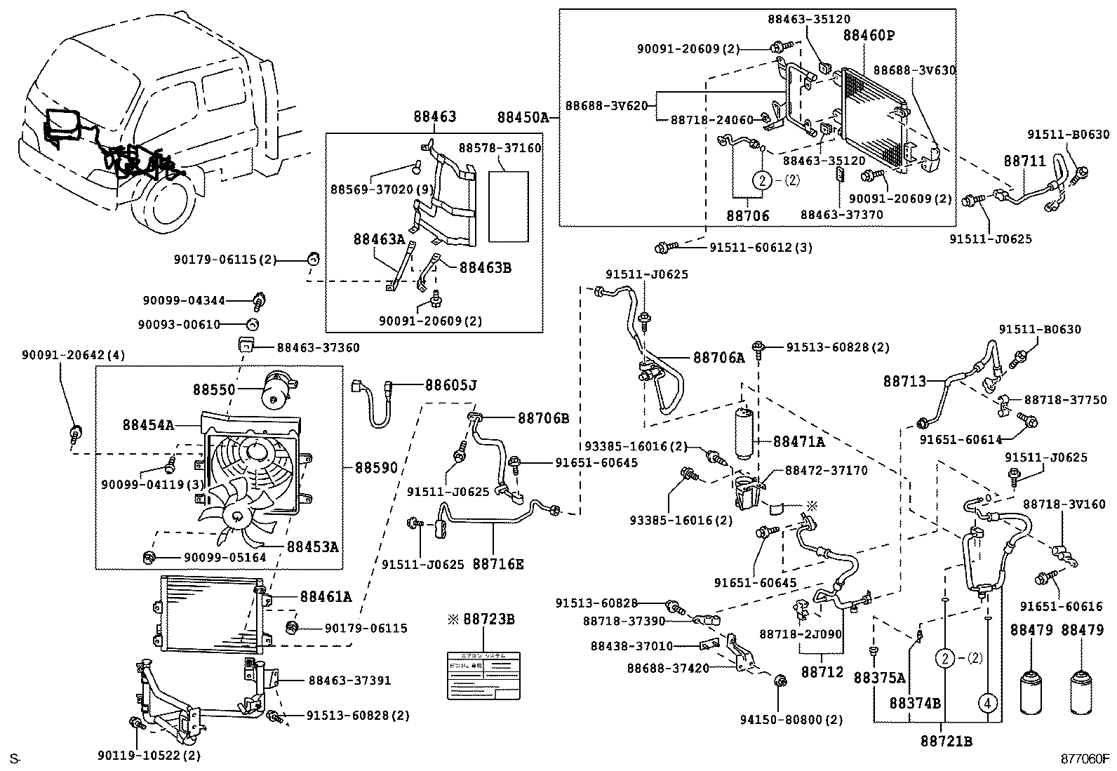  DYNA TOYOACE |  HEATING AIR CONDITIONING COOLER PIPING
