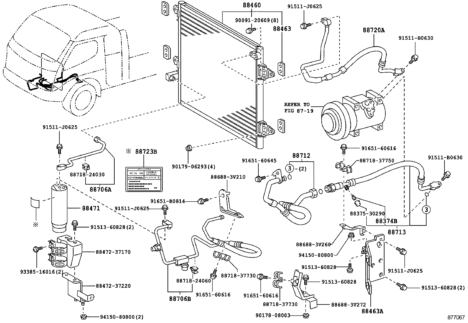  DYNA TOYOACE |  HEATING AIR CONDITIONING COOLER PIPING
