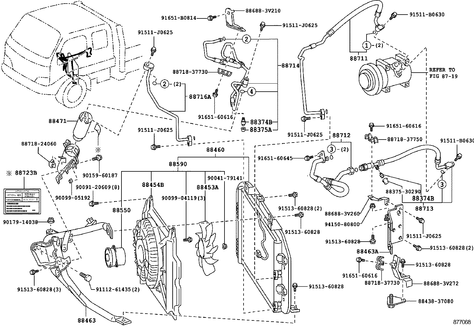  DYNA TOYOACE |  HEATING AIR CONDITIONING COOLER PIPING