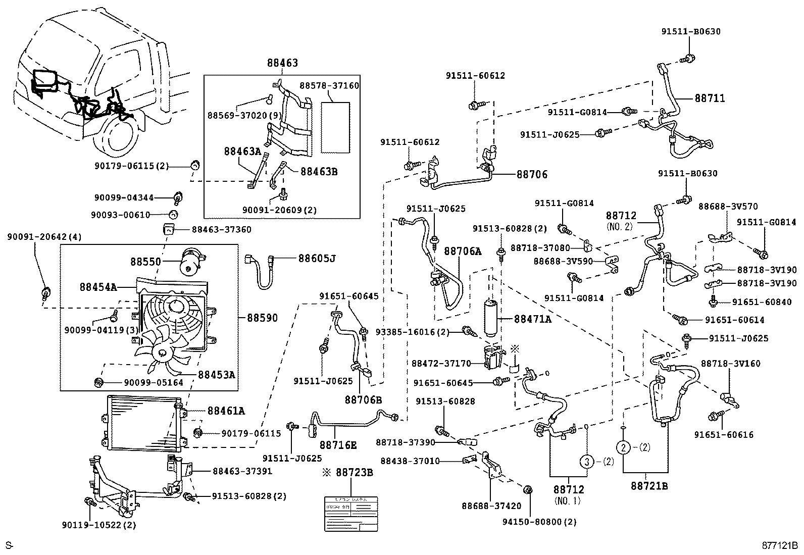  DYNA TOYOACE |  HEATING AIR CONDITIONING COOLER PIPING