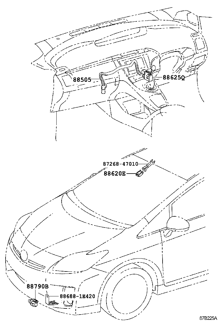  PRIUS PLUG IN LEASE |  HEATING AIR CONDITIONING CONTROL AIR DUCT