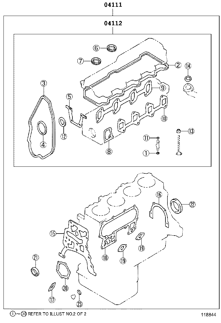  DYNA 150 TOYOACE G15 |  ENGINE OVERHAUL GASKET KIT