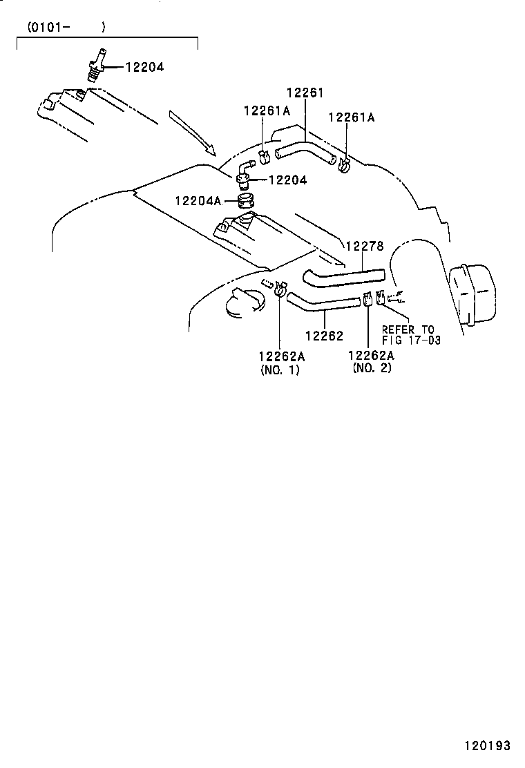  CAMRY GRACIA |  VENTILATION HOSE