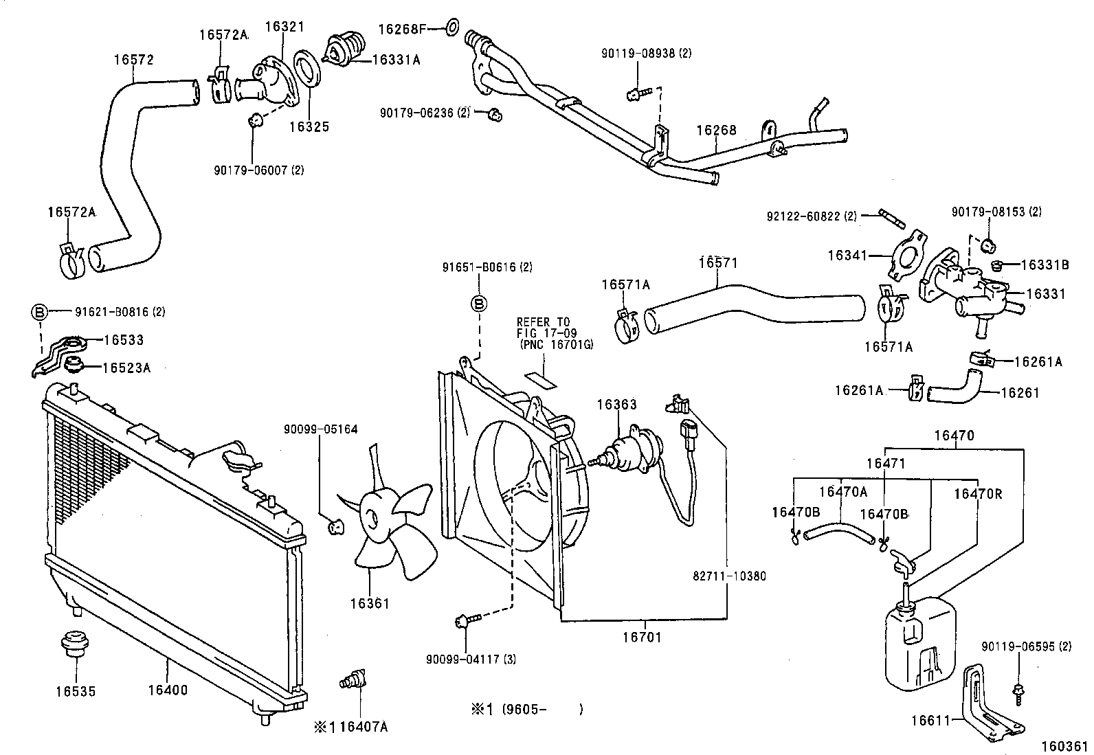  CAMRY VISTA |  RADIATOR WATER OUTLET