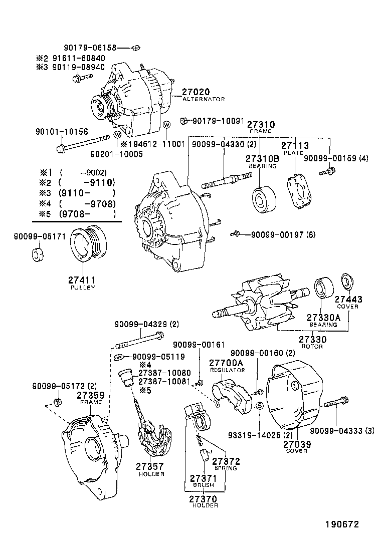  LITE TOWNACE TRUCK |  ALTERNATOR