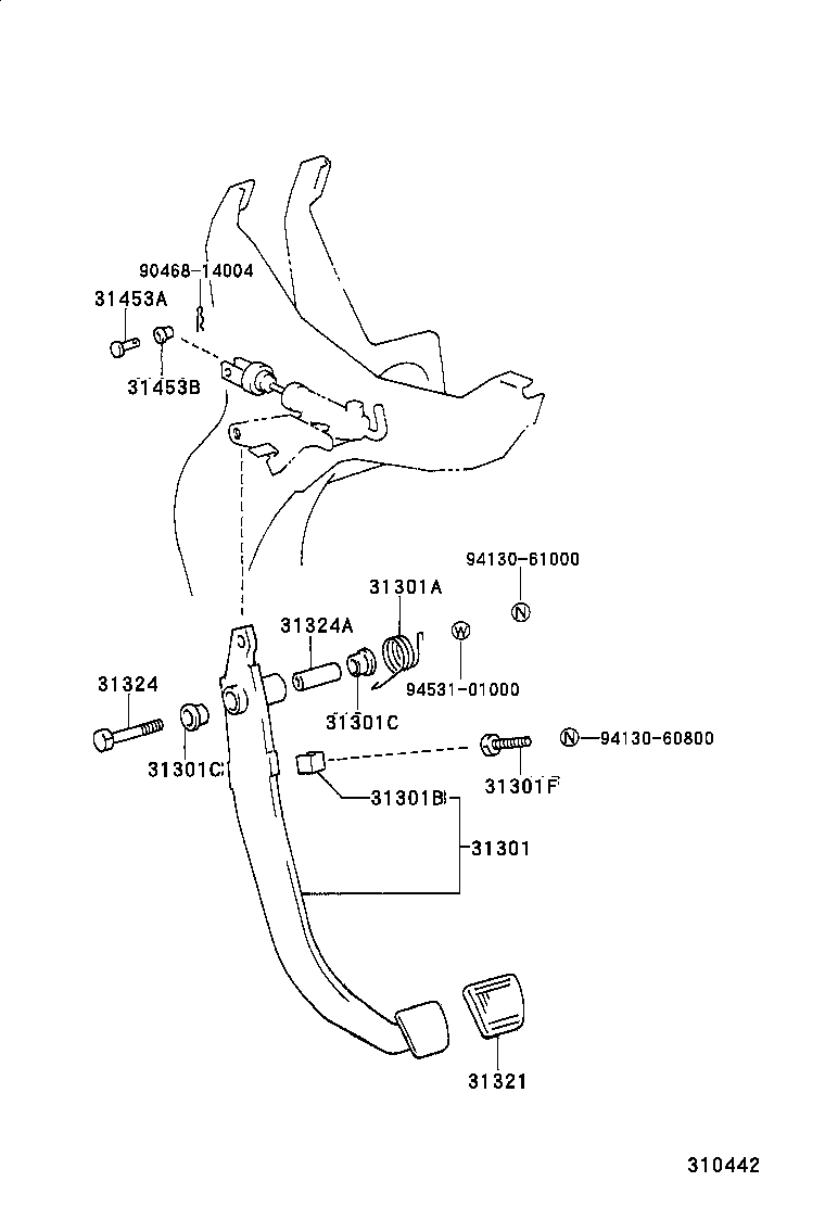  LITE TOWNACE TRUCK |  CLUTCH PEDAL FLEXIBLE HOSE