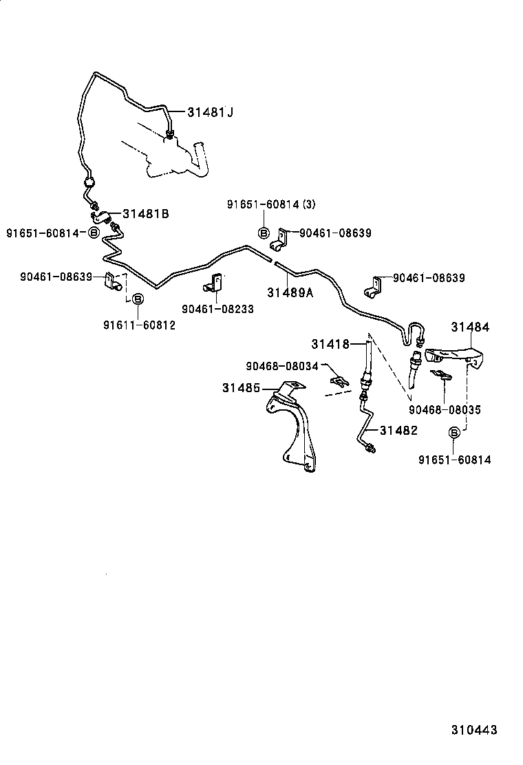  LITE TOWNACE TRUCK |  CLUTCH PEDAL FLEXIBLE HOSE