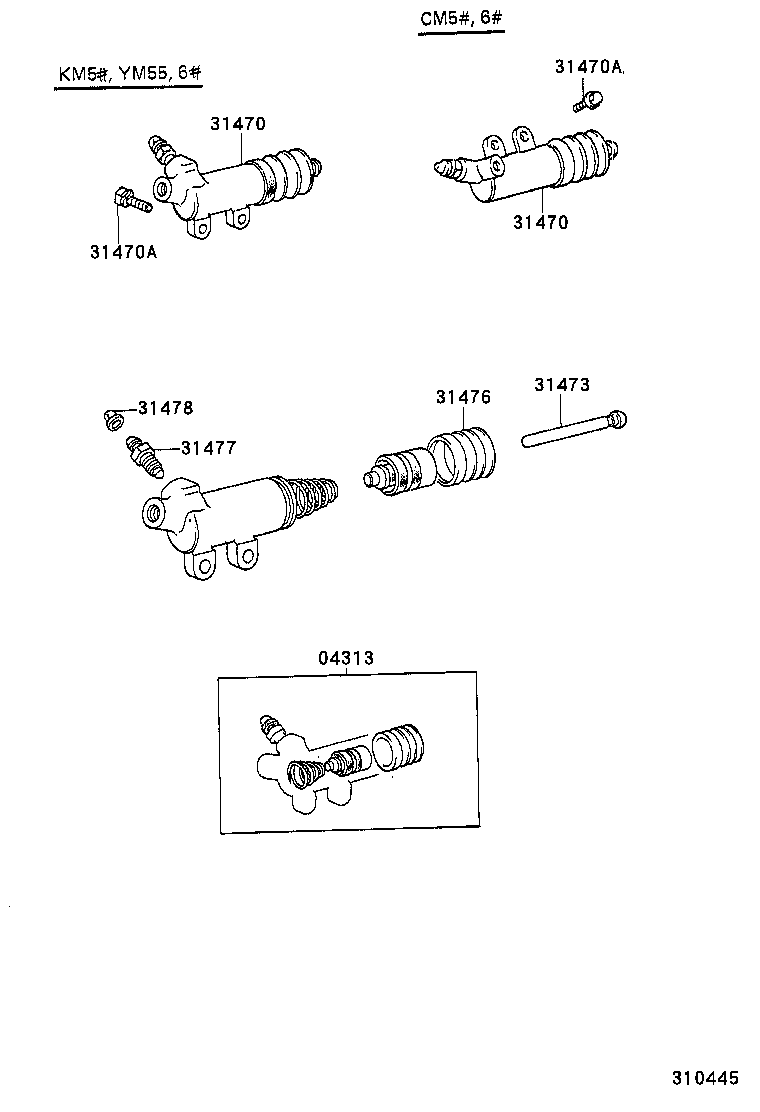  LITE TOWNACE TRUCK |  CLUTCH RELEASE CYLINDER