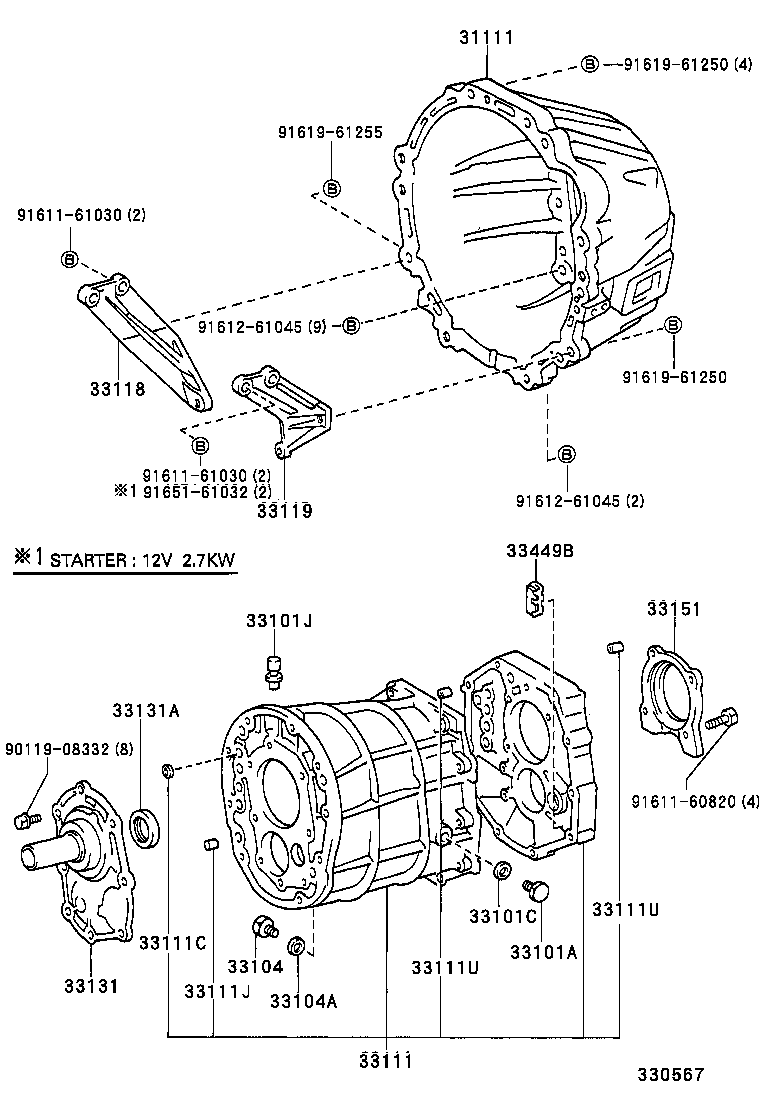  DYNA 150 TOYOACE G15 |  CLUTCH HOUSING TRANSMISSION CASE MTM