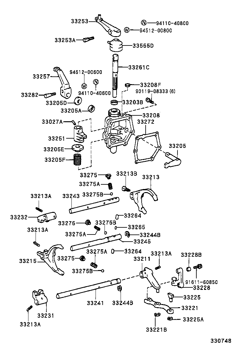  LITE TOWNACE TRUCK |  GEAR SHIFT FORK LEVER SHAFT MTM